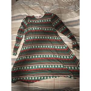 MerryWear Women's Christmas Dress Long Sleeve Holiday Stretch Red Green Size M